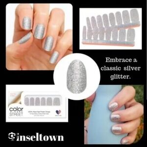 Color Street Tinseltown Silver Nail Strips
